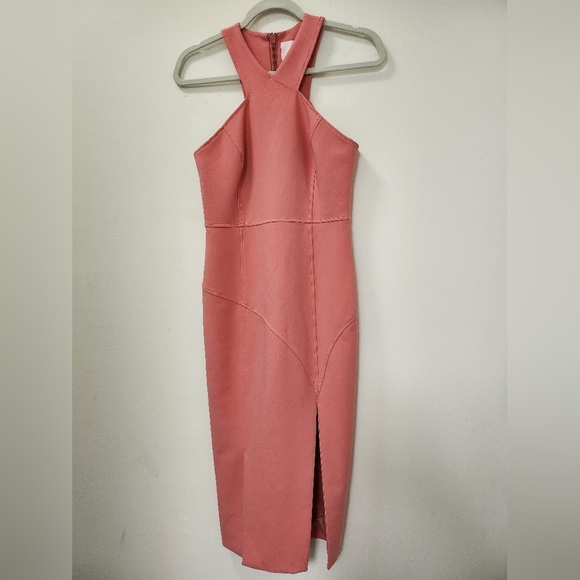 Cinq à Sept Preppy  Melina Halter Cutaway Romantic  Midi Dress 2 - Picture 7 of 16